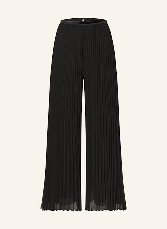 EMPORIO ARMANI Marlenehose aus Plissee SCHWARZ