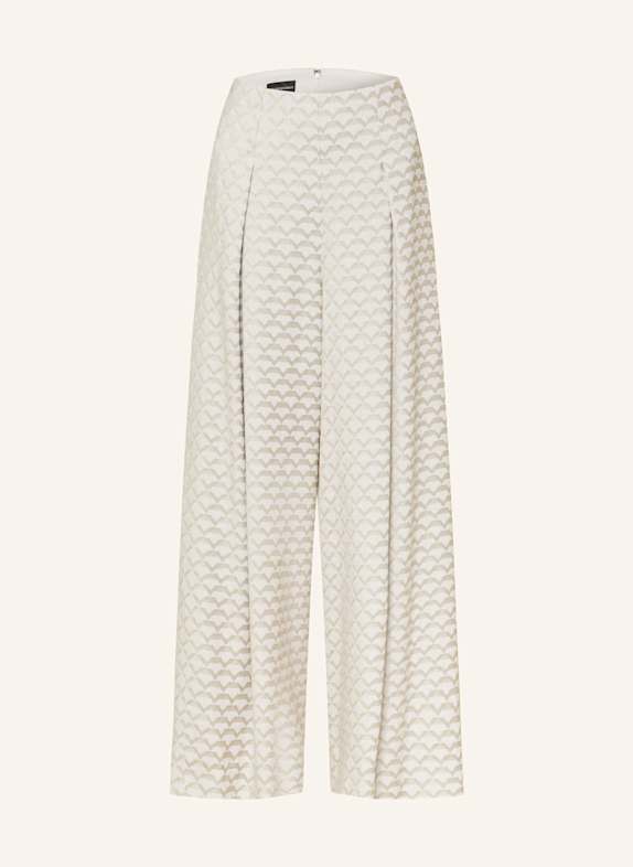 EMPORIO ARMANI Marlenehose aus Jacquard BEIGE/ CREME