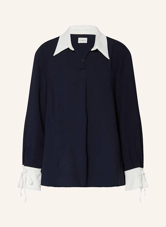 CLAUDIE PIERLOT Blusenshirt DUNKELBLAU/ WEISS