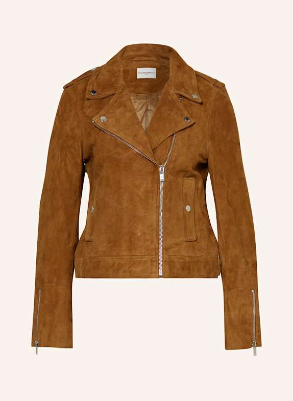 CLAUDIE PIERLOT Lederjacke CAMEL