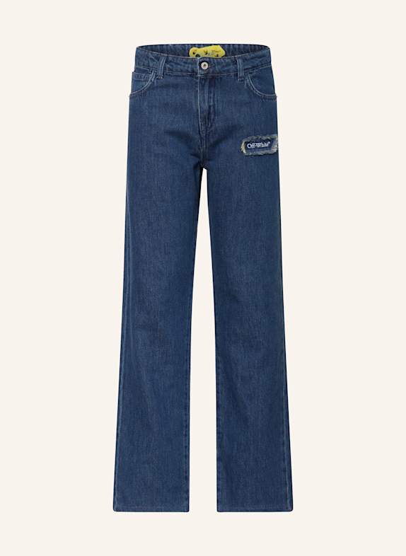Off-White Jeansy straight fit GRANATOWY