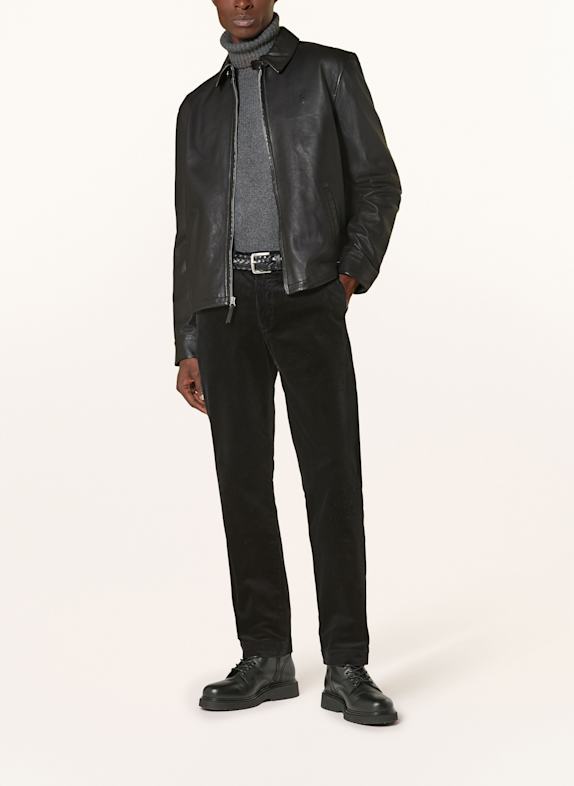 POLO RALPH LAUREN Manšestrové chino kalhoty Stretch Straight Fit ČERNÁ