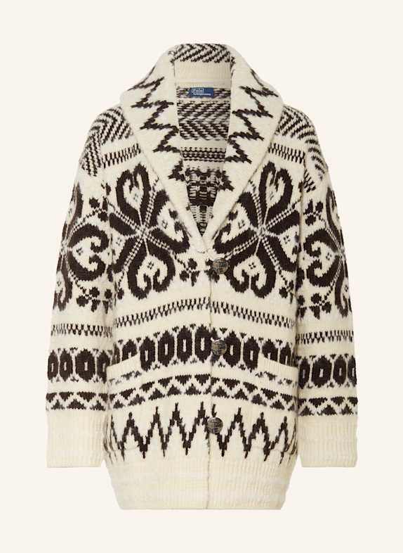 POLO RALPH LAUREN Kardigan KREMOWY/ CIEMNOBRĄZOWY