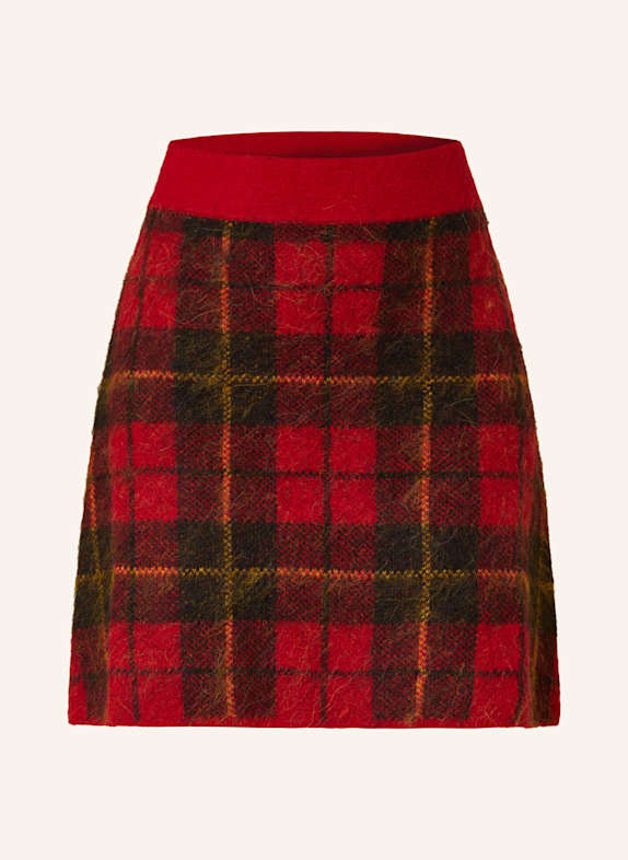 POLO RALPH LAUREN Spódnica z dzianiny z dodatkiem alpaki CZERWONY/ CZARNY/ ŻÓŁTY