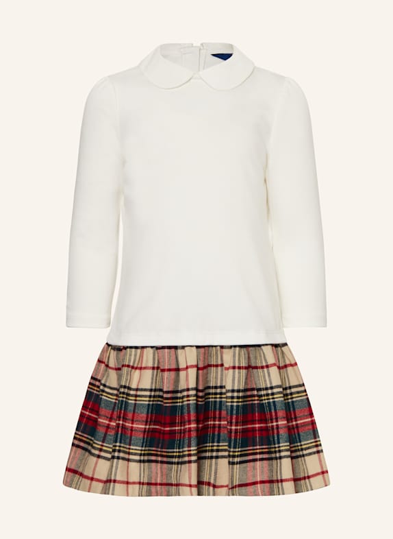 POLO RALPH LAUREN Kleid im Materialmix WEISS