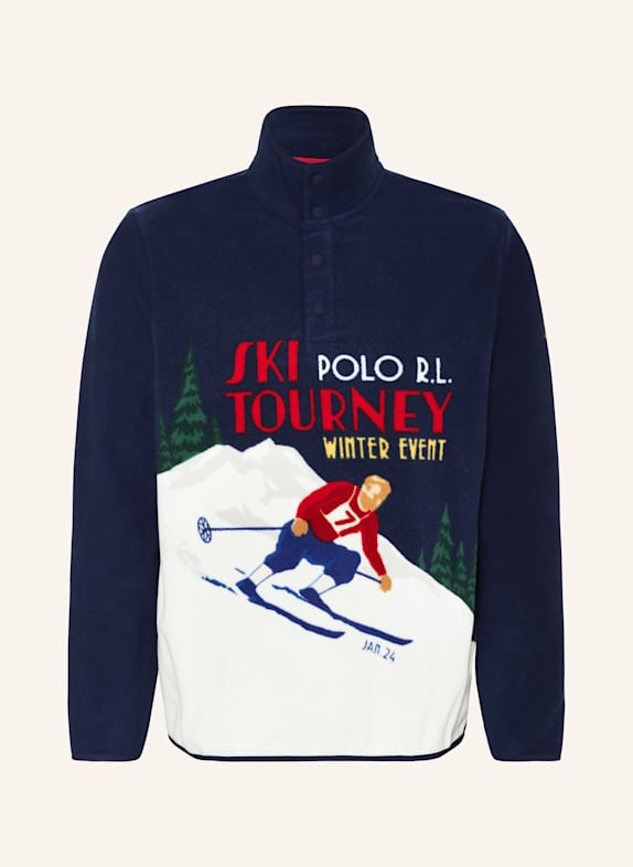 POLO RALPH LAUREN The North Face Open Gate full zip hoodie in grey DARK BLUE/ WHITE/ RED