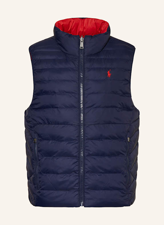 POLO RALPH LAUREN Steppweste zum Wenden DUNKELBLAU/ ROT