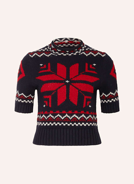 POLO RALPH LAUREN Dzianinowa koszulka GRANATOWY/ CIEMNOCZERWONY/ BIAŁY