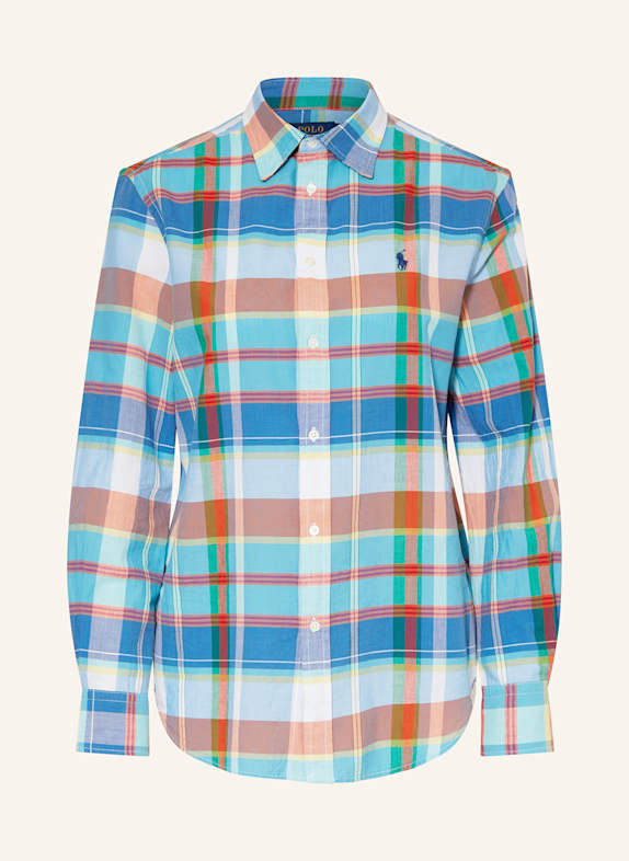 POLO RALPH LAUREN Shirt blouse BLUE/ RED/ GREEN