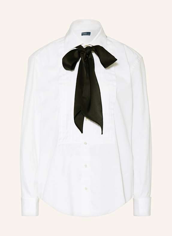POLO RALPH LAUREN Hemdbluse mit abnehmbarer Schluppe WEISS