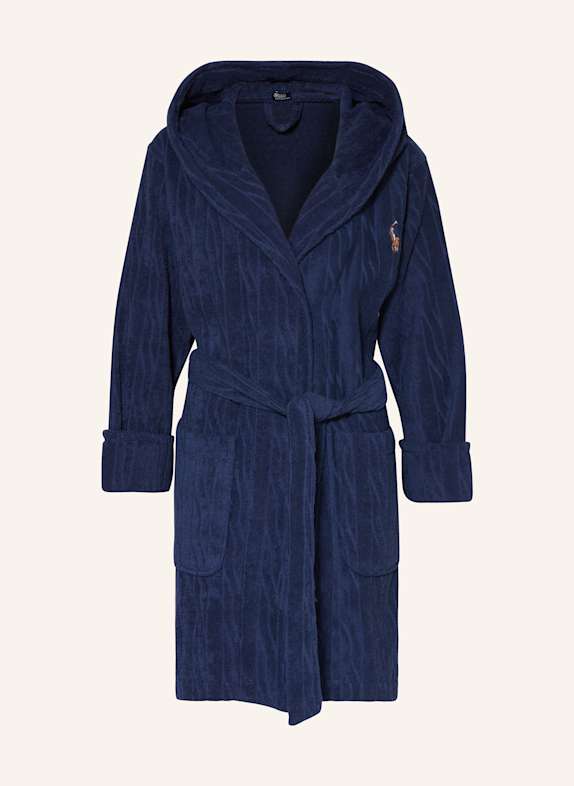 POLO RALPH LAUREN Damen-Bademantel mit Kapuze BLAU
