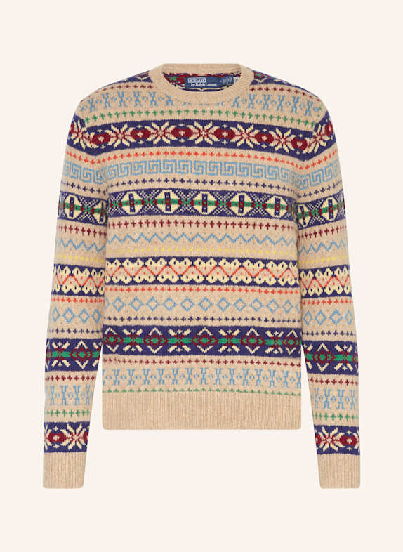 POLO RALPH LAUREN Pullover BEIGE/ BLAU/ DUNKELROT