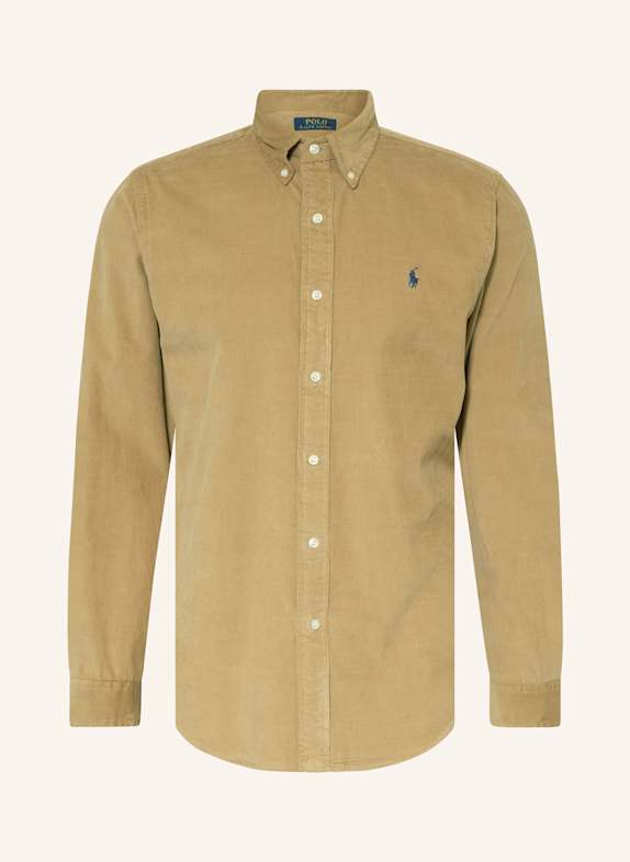 POLO RALPH LAUREN Cordhemd Custom Fit HELLBRAUN