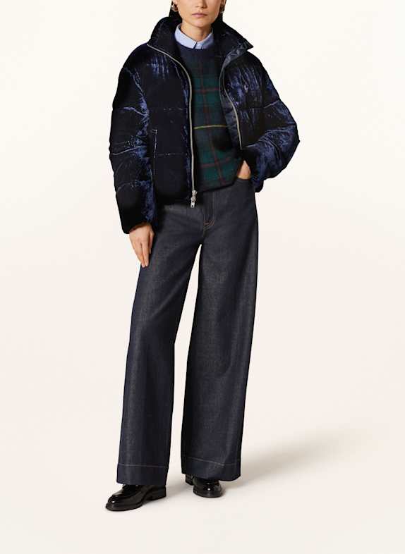 POLO RALPH LAUREN Down jacket in velvet DARK BLUE