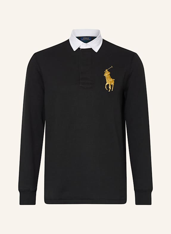 POLO RALPH LAUREN Koszula rugby classic fit CZARNY/ BIAŁY