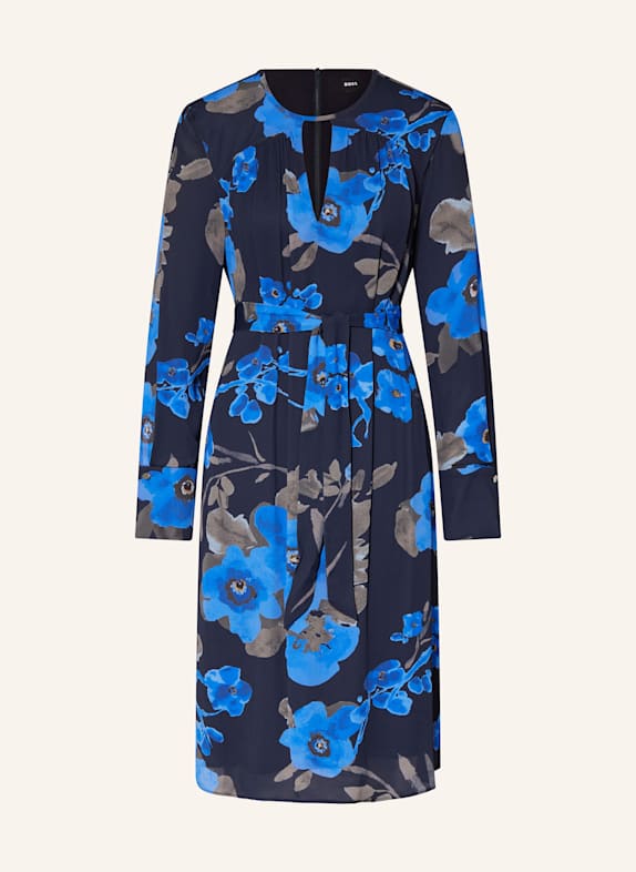 BOSS Kleid DIBANORI DUNKELBLAU/ BLAU/ BRAUN