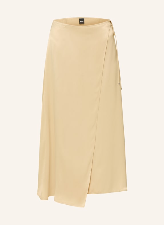 BOSS Wickelrock VAMARNI aus Satin BEIGE