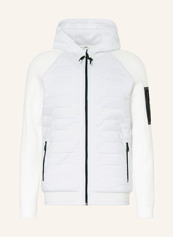 BOSS Sweatjacke MARTIC in Materialmix WEISS