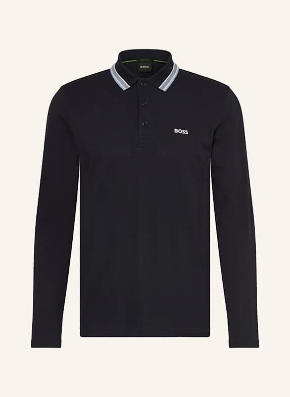 BOSS Piqué-Poloshirt PLISY DUNKELBLAU