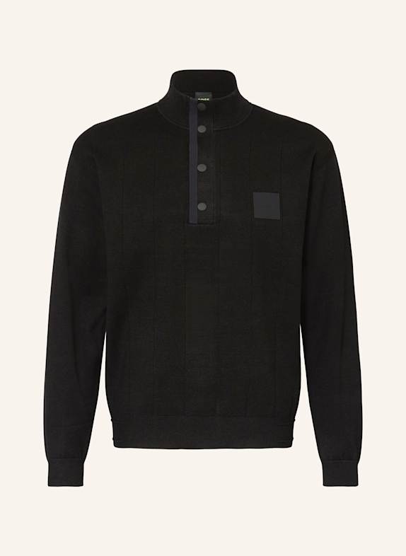 BOSS Sweter NEEDLE CZARNY