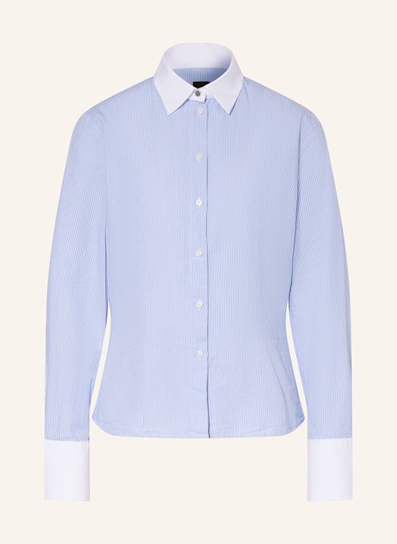 BOSS Shirt blouse BARBYNA LIGHT BLUE/ WHITE