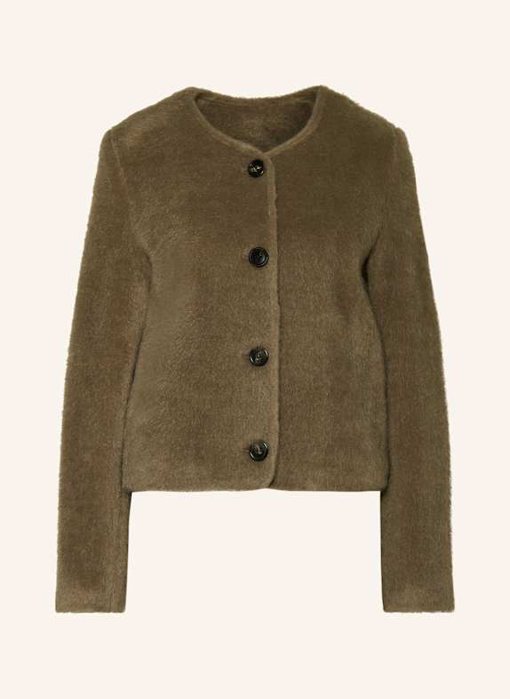 MRS & HUGS Kunstpelz-Jacke TAUPE