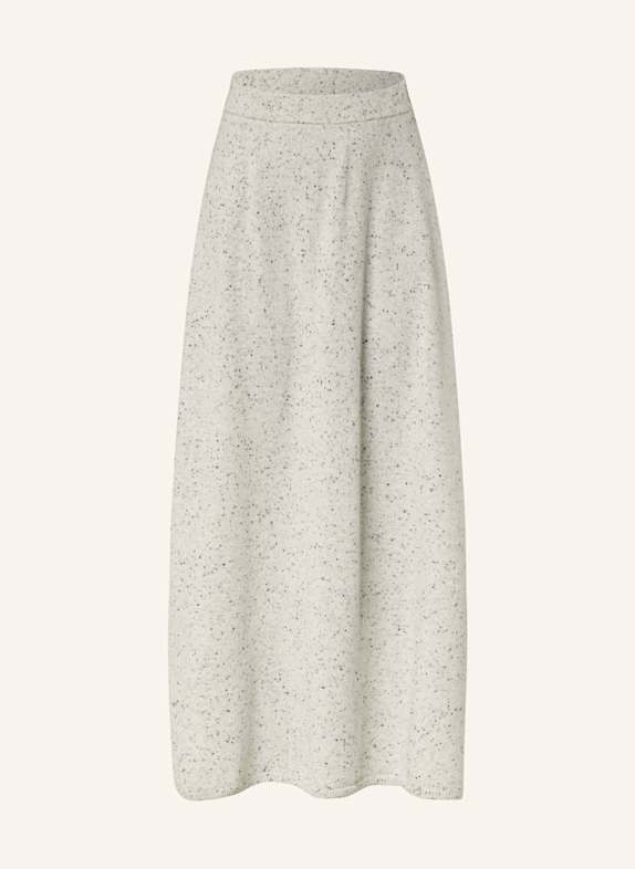 MRS & HUGS Cashmere knit skirt LIGHT GRAY/ BLACK
