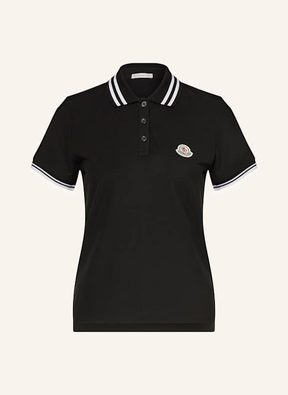 MONCLER Koszulka polo z piki CZARNY