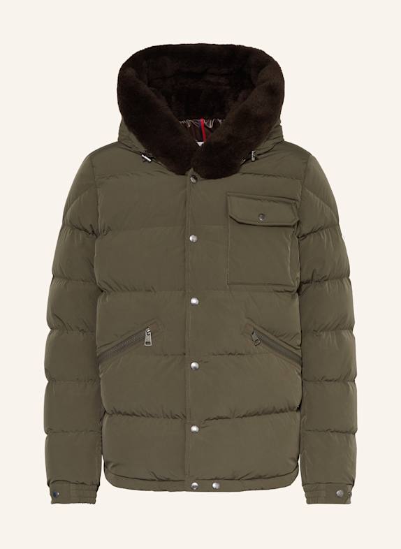MONCLER Daunenjacke MARCELETTES mit Kunstfell OLIV