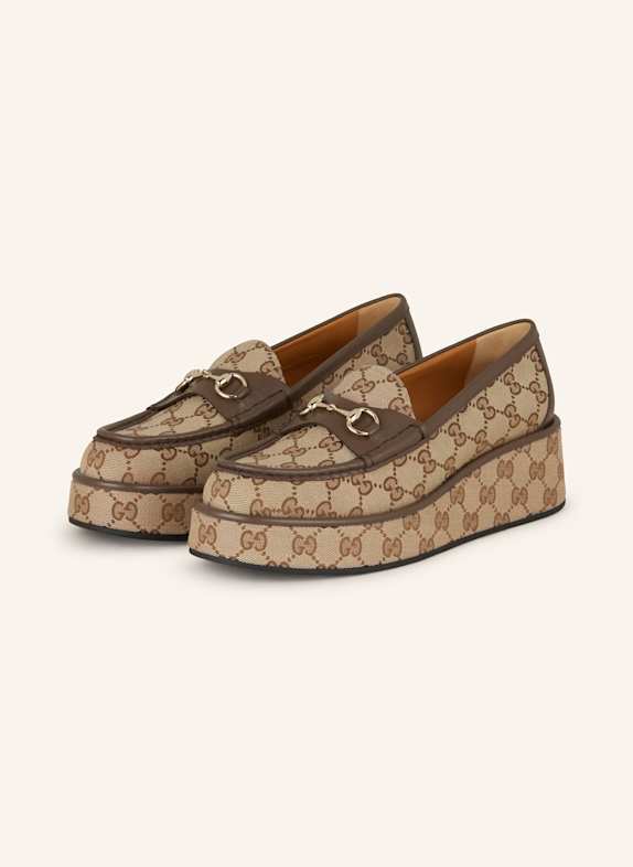 GUCCI Plateau-Loafer 9741 BEIGE-EBONY/NEW ACER