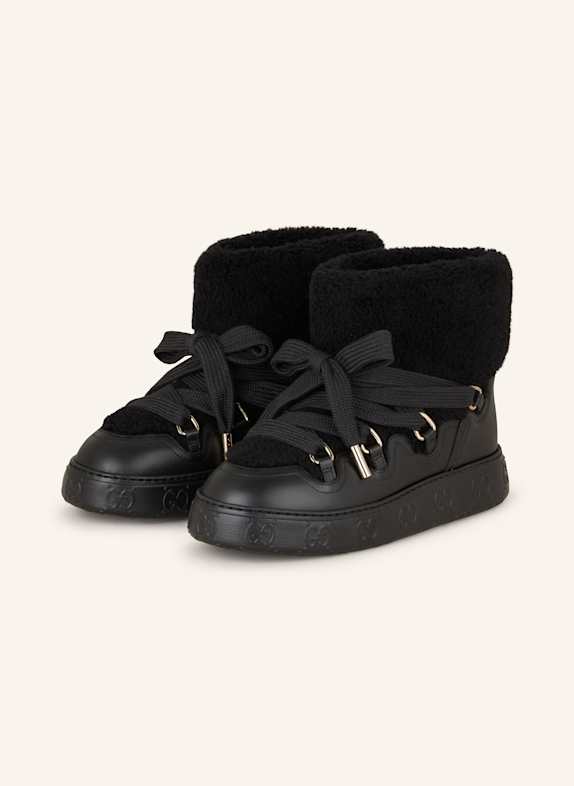 GUCCI Plateau-Boots SCHWARZ
