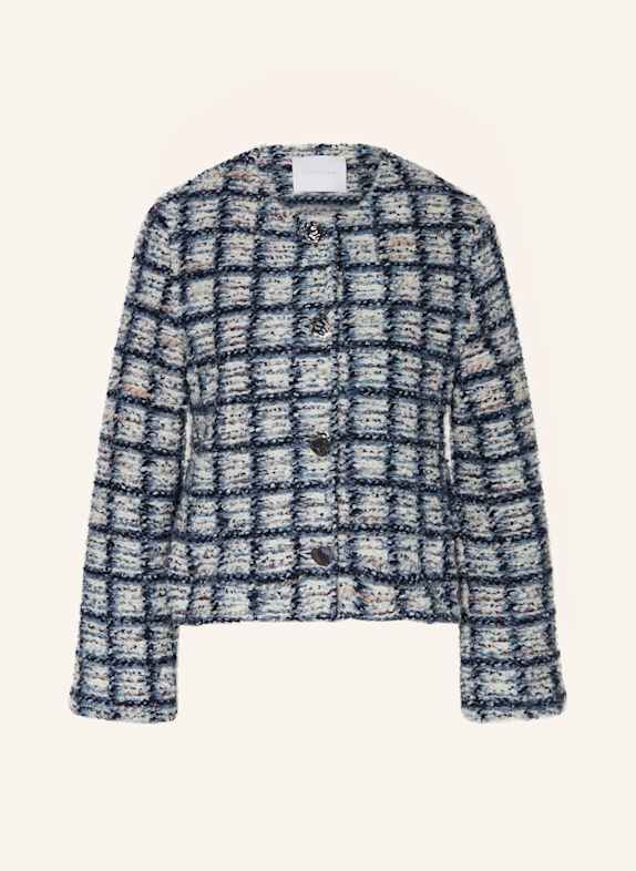 Rich & Royal Kastenjacke aus Bouclé DUNKELBLAU/ WEISS/ HELLBLAU