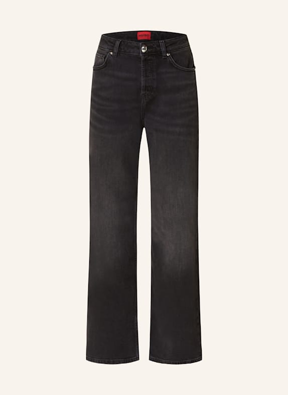 HUGO Straight Jeans SCHWARZ