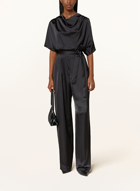 HUGO Satin-Jumpsuit KASMINA SCHWARZ