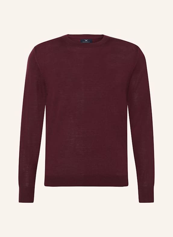 STROKESMAN'S Pullover aus Merinowolle DUNKELROT