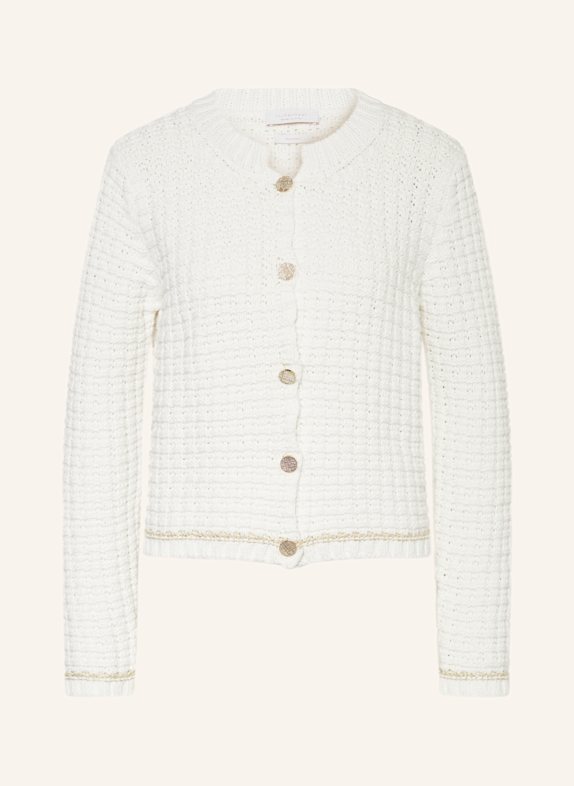 rich&royal Strickjacke mit Glitzergarn WEISS