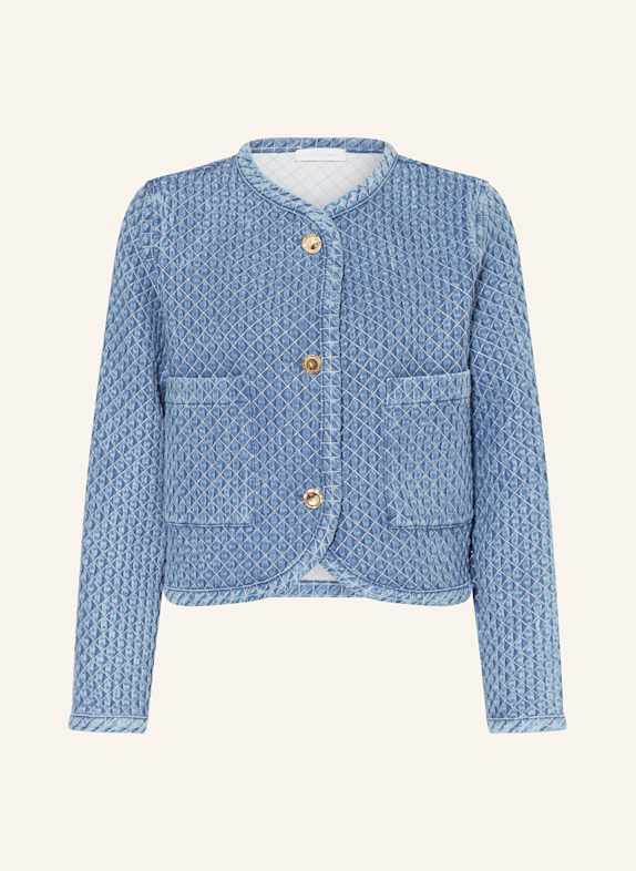 rich&royal Kastenjacke mit Glanzgarn BLAU
