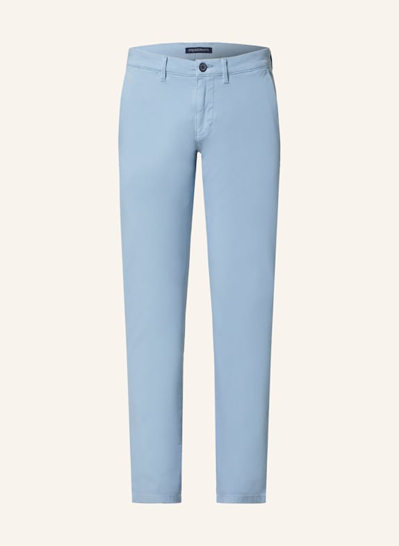 STROKESMAN'S Piqué chino slim fit LIGHT BLUE