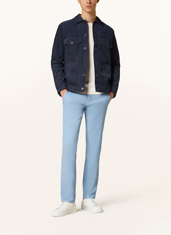 STROKESMAN'S Piqué-Chino Slim Fit ALBASTRU DESCHIS