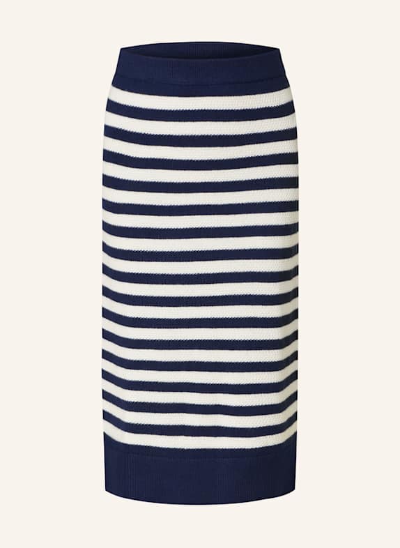 CLAUDIE PIERLOT Strickrock DUNKELBLAU/ WEISS