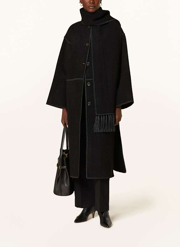 TOTEME manteau en laine NOIR