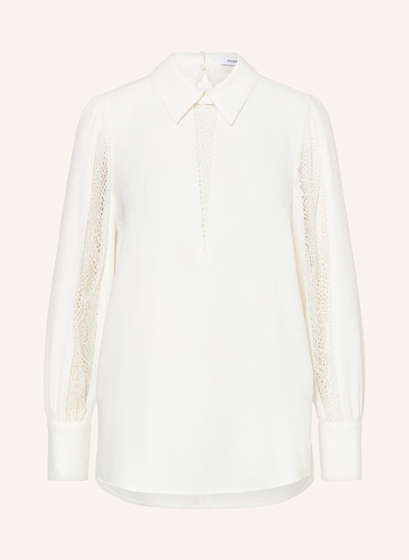 REISS Blusenshirt RENATA mit Lochspitze CREME