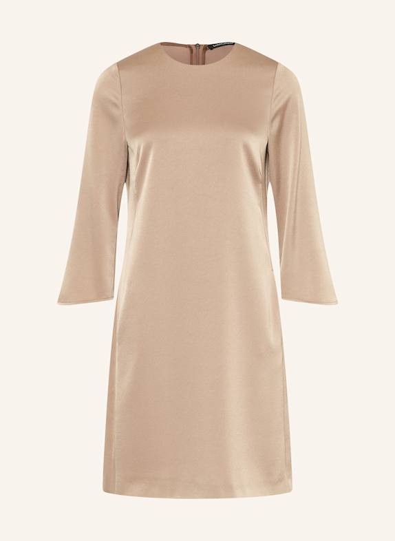 LUISA CERANO Satinkleid mit 3/4-Arm BEIGE