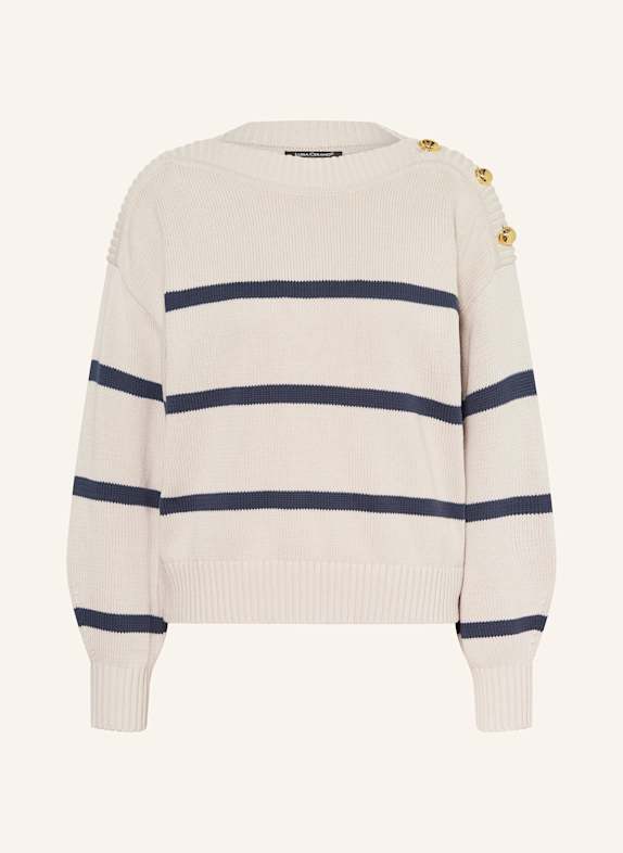 LUISA CERANO Pullover CREME/ DUNKELBLAU