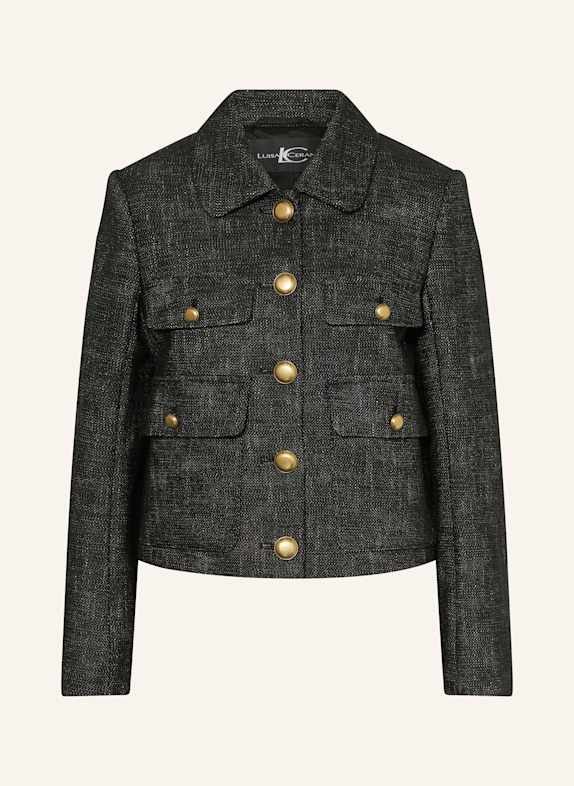 LUISA CERANO Tweed-Jacke SCHWARZ