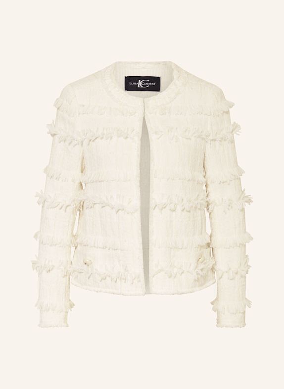 LUISA CERANO Boxy jacket in tweed WHITE