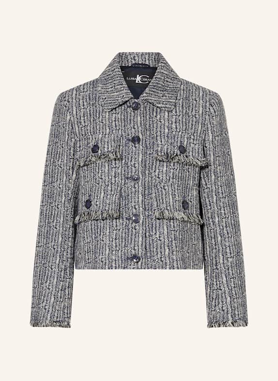 LUISA CERANO Kastenjacke aus Tweed DUNKELBLAU/ WEISS