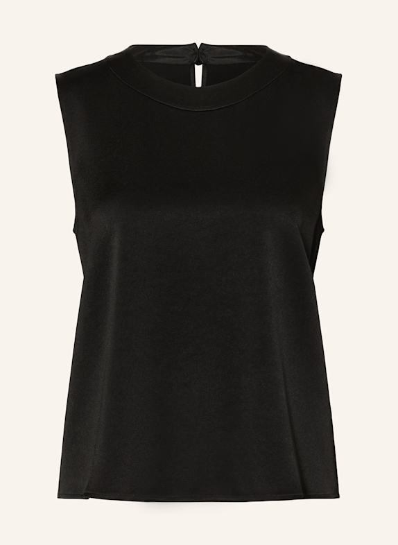 LUISA CERANO Blouse top in satin BLACK