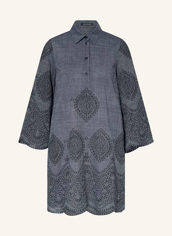 LUISA CERANO Hemdblusenkleid in Jeansoptik BLAU