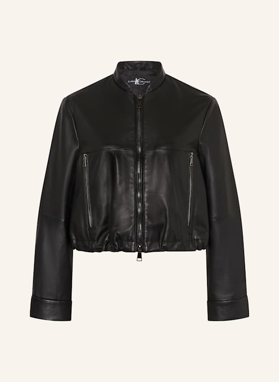 LUISA CERANO Lederjacke SCHWARZ